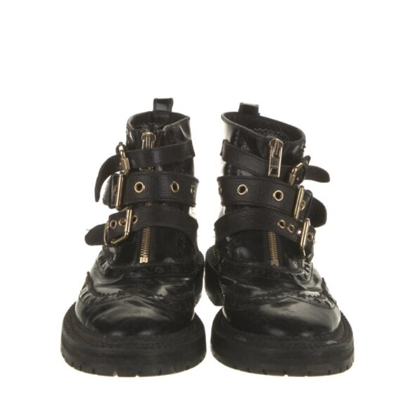 Burberry Everdon Brogue Buckle Boots 39 9 - Picture 4 of 6